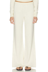 Cotton Cashmere Wide Leg Lounge Pant