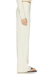 Cotton Cashmere Wide Leg Lounge Pant
