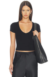 Short Sleeve V-neck Baby Tee