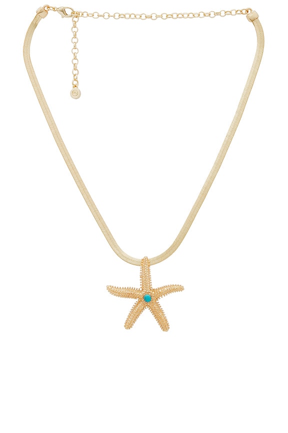 Starfish Pendant Herringbone Chain Necklace