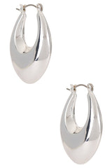Open Teardrop Hoop Earrings