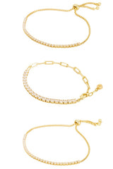Crystal Chain Bracelet Set of 3