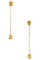 Radiant Gem Linear Chain Drop Earrings