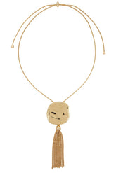 Molten Metal Tassel Necklace