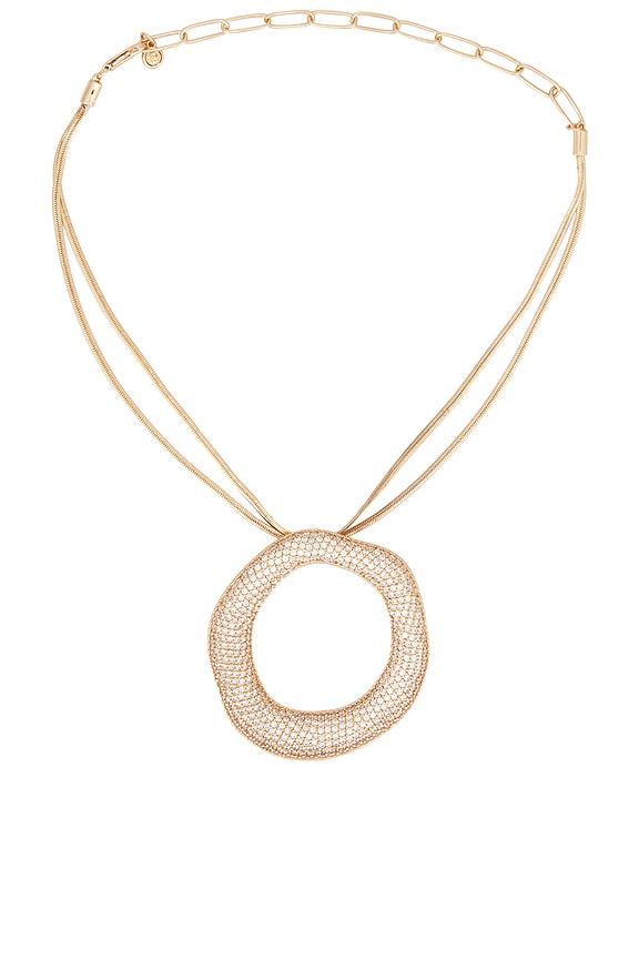 Open Circle Pave Necklace
