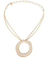 Open Circle Pave Necklace