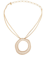 Open Circle Pave Necklace