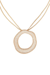 Open Circle Pave Necklace