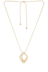 Molten Marquise Pendant Necklace