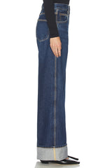 The Cuffed Wide Jeans