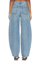 The Mercer Mid Rise Easy Barely Barrel Jean