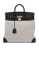 Hermes Toile & Evercolor Haut A Courroies Birkin 40 Handbag