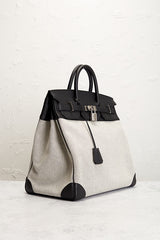 Hermes Toile & Evercolor Haut A Courroies Birkin 40 Handbag