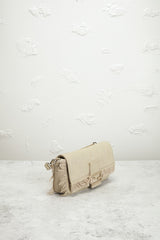 Fendi Zucca Fringe Baguette Shoulder Bag