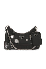 Prada Sequin Polka Dot Re-Edition 2005 Re-Nylon Shoulder Bag