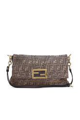 Fendi Zucchino Baguette Shoulder Bag