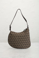 Fendi Zucchino Oyster Shoulder Bag