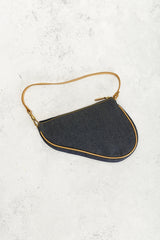 Dior Denim Pochette Saddle Bag
