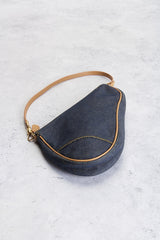 Dior Denim Pochette Saddle Bag