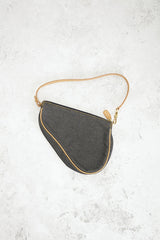 Dior Denim Pochette Saddle Bag
