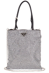 Prada Crystal Embellished Satin Tote Bag