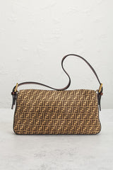 Fendi Zucchino Baguette Shoulder Bag