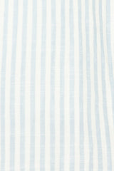 Saltwater Striped Linen Puff Sleeve Mini Dress