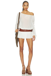 X Paige Lorenze Forever Yours Chiffon Mini Dress