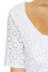X Devon Lee Carlson Lee Eyelet Mini Dress
