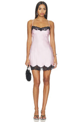 X Devon Lee Carlson Liz Silk Slip Mini Dress
