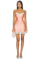 X Devon Lee Carlson Liz Silk Slip Mini Dress