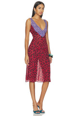 X Devon Lee Carlson Stevie Chiffon Midi Dress