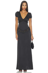 X Devon Lee Carlson Girl Next Door Silk Maxi Dress