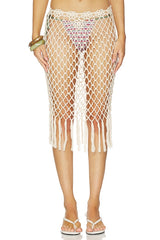 Star Crochet Midi Skirt