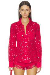 X Devon Lee Carlson Bestie Chiffon Button Down