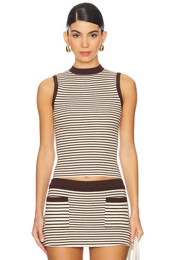 Mila Cloud Knit Sleeveless Sweater Top