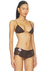 X Devon Lee Carlson Elena Crochet Bikini Top