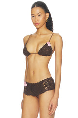 X Devon Lee Carlson Elena Crochet Bikini Top