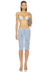 X Devon Lee Carlson Elena Sequin Bikini Top