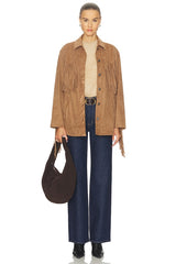 x REVOLVE Fringe Out Faux Suede Shacket