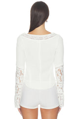 Amber Lace Cuff Top