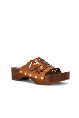 Lace Leather Clog