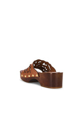 Lace Leather Clog