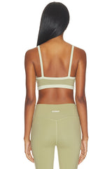 Scoop Contrast Sports Bra in Matcha & Sage
