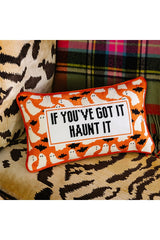 Haunt It Needlepoint Pillow