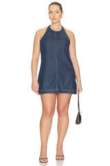 Denim Halter Shift Dress