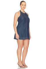 Denim Halter Shift Dress