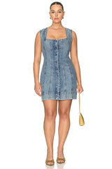 Mini Button Front Dress