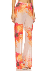 Gauze Mesh Wide Leg Pant