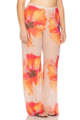 Gauze Mesh Wide Leg Pant